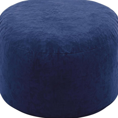 46" Blue Upholstered Bean Bag Chair HomeRoots