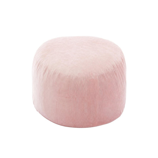 46" Pink Upholstered Bean Bag Chair