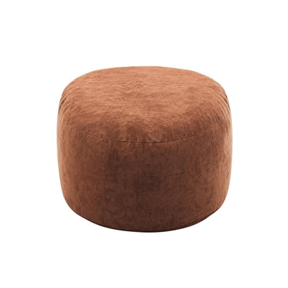 46" Brown Upholstered Bean Bag Chair