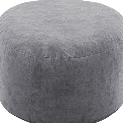 46" Gray Upholstered Bean Bag Chair HomeRoots