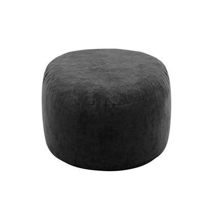 46" Black Upholstered Bean Bag Chair HomeRoots