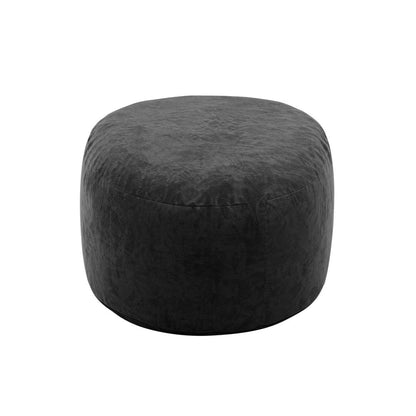 46" Black Upholstered Bean Bag Chair HomeRoots