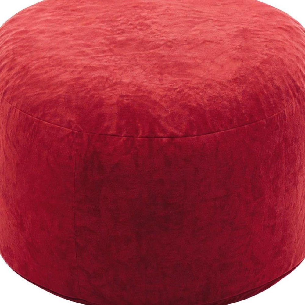 46" Red Upholstered Bean Bag Chair — view 3
