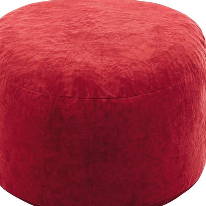 46" Red Upholstered Bean Bag Chair HomeRoots