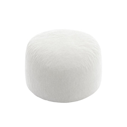 46" White Upholstered Bean Bag Chair HomeRoots
