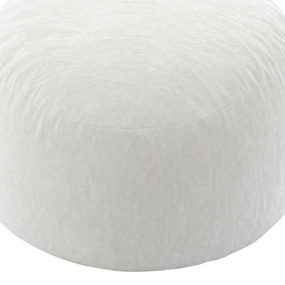 46" White Upholstered Bean Bag Chair HomeRoots