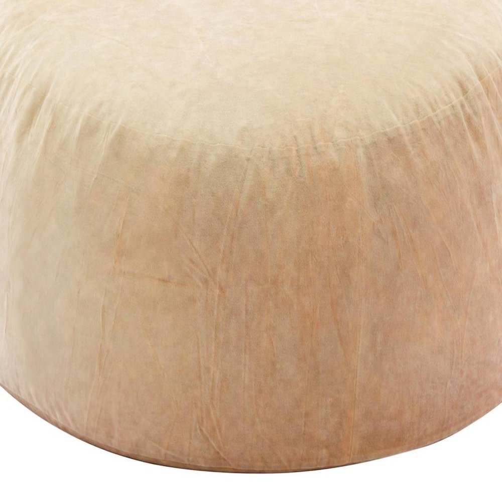 46" Camel Upholstered Bean Bag Chair — view 5