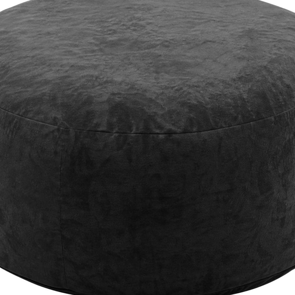 55" Black Upholstered Bean Bag Chair — view 4