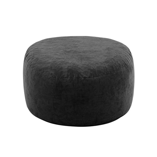 55" Black Upholstered Bean Bag Chair
