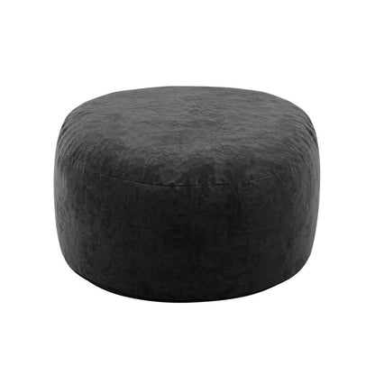 55" Black Upholstered Bean Bag Chair HomeRoots