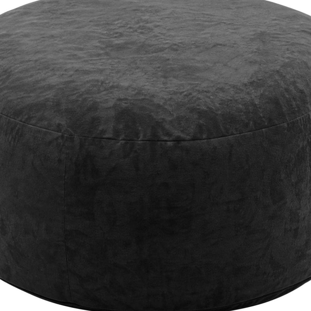55" Black Upholstered Bean Bag Chair — view 5