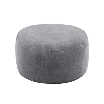 55" Gray Upholstered Bean Bag Chair HomeRoots