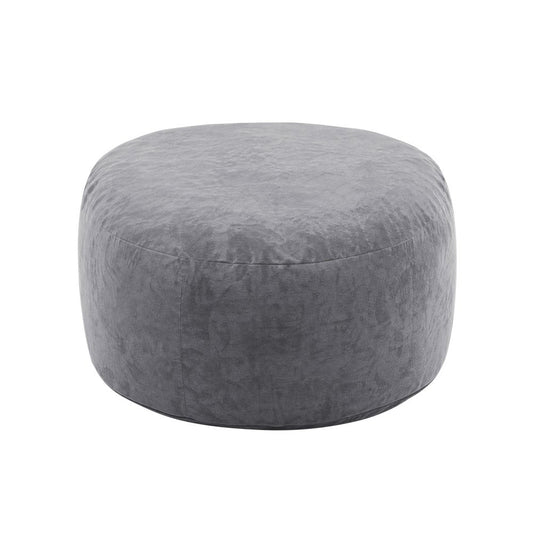 55" Gray Upholstered Bean Bag Chair HomeRoots