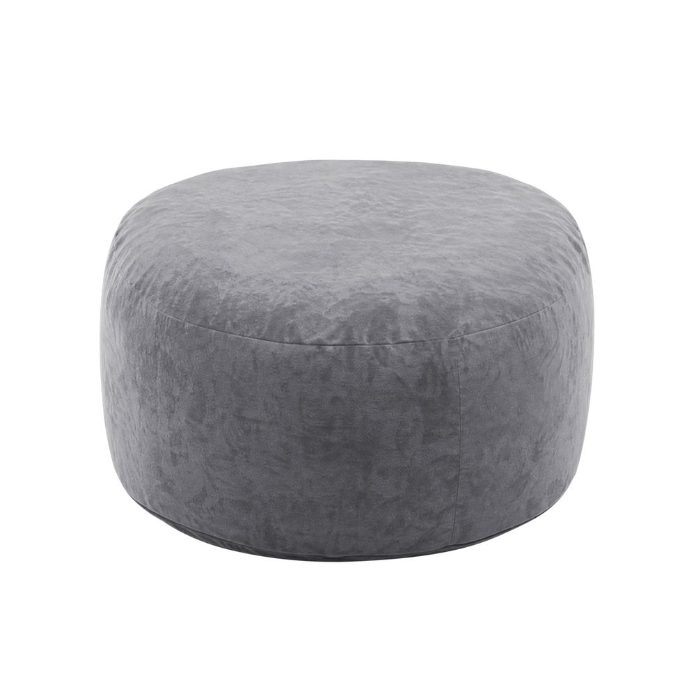 55" Gray Upholstered Bean Bag Chair — view 3