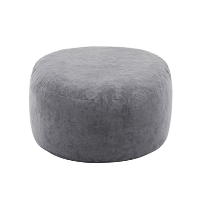 55" Gray Upholstered Bean Bag Chair