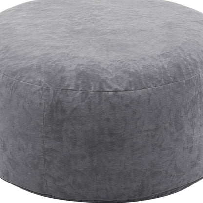 55" Gray Upholstered Bean Bag Chair HomeRoots