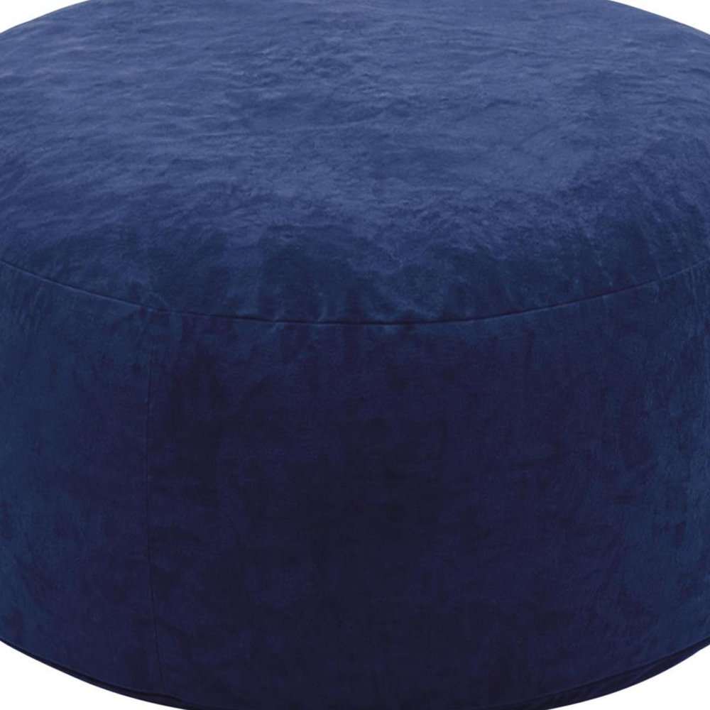 55" Blue Upholstered Bean Bag Chair — view 5