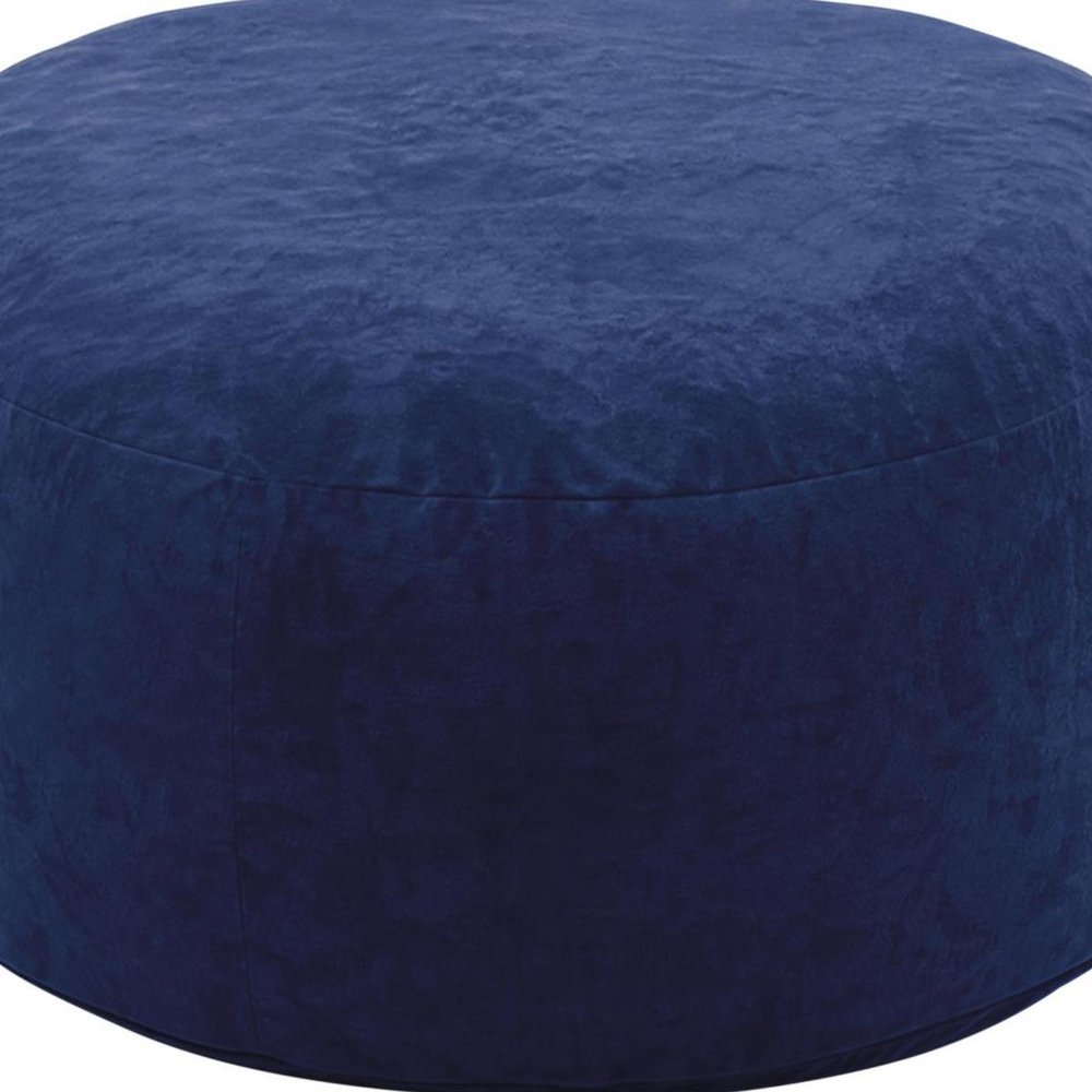 55" Blue Upholstered Bean Bag Chair — view 3