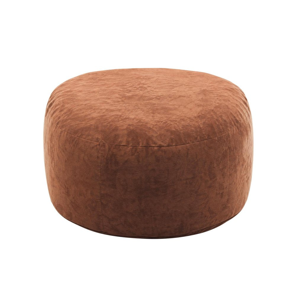 55" Brown Upholstered Bean Bag Chair HomeRoots