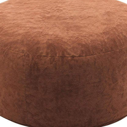 55" Brown Upholstered Bean Bag Chair