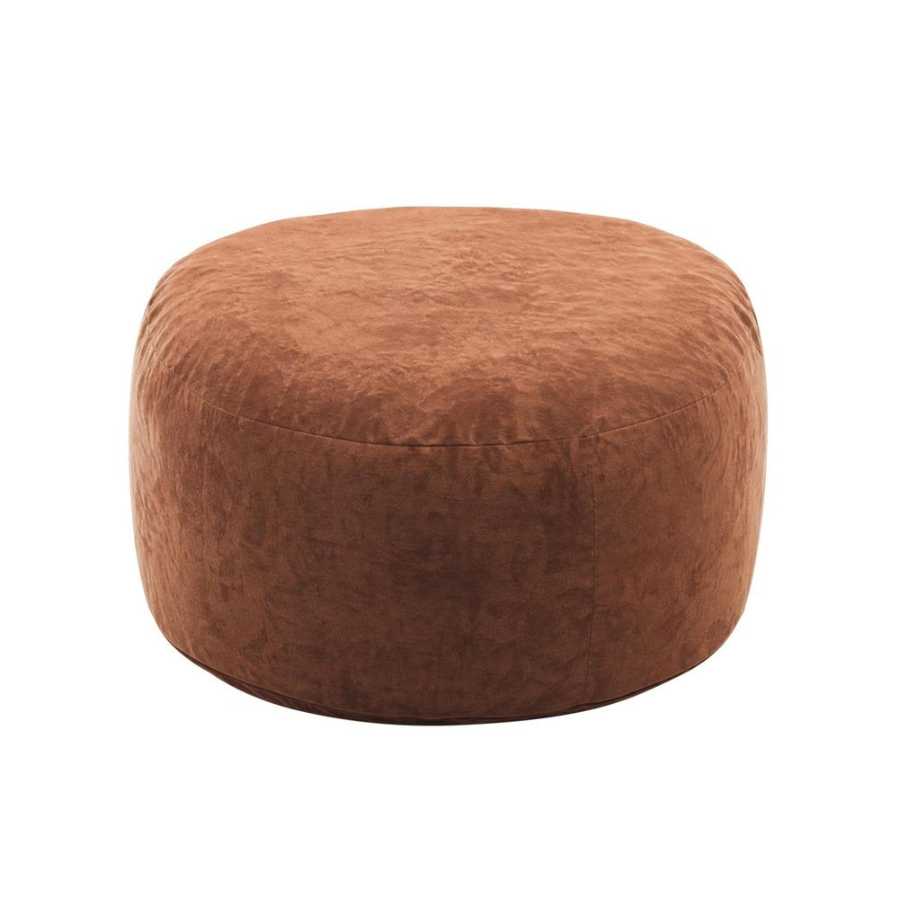 55" Brown Upholstered Bean Bag Chair — view 3