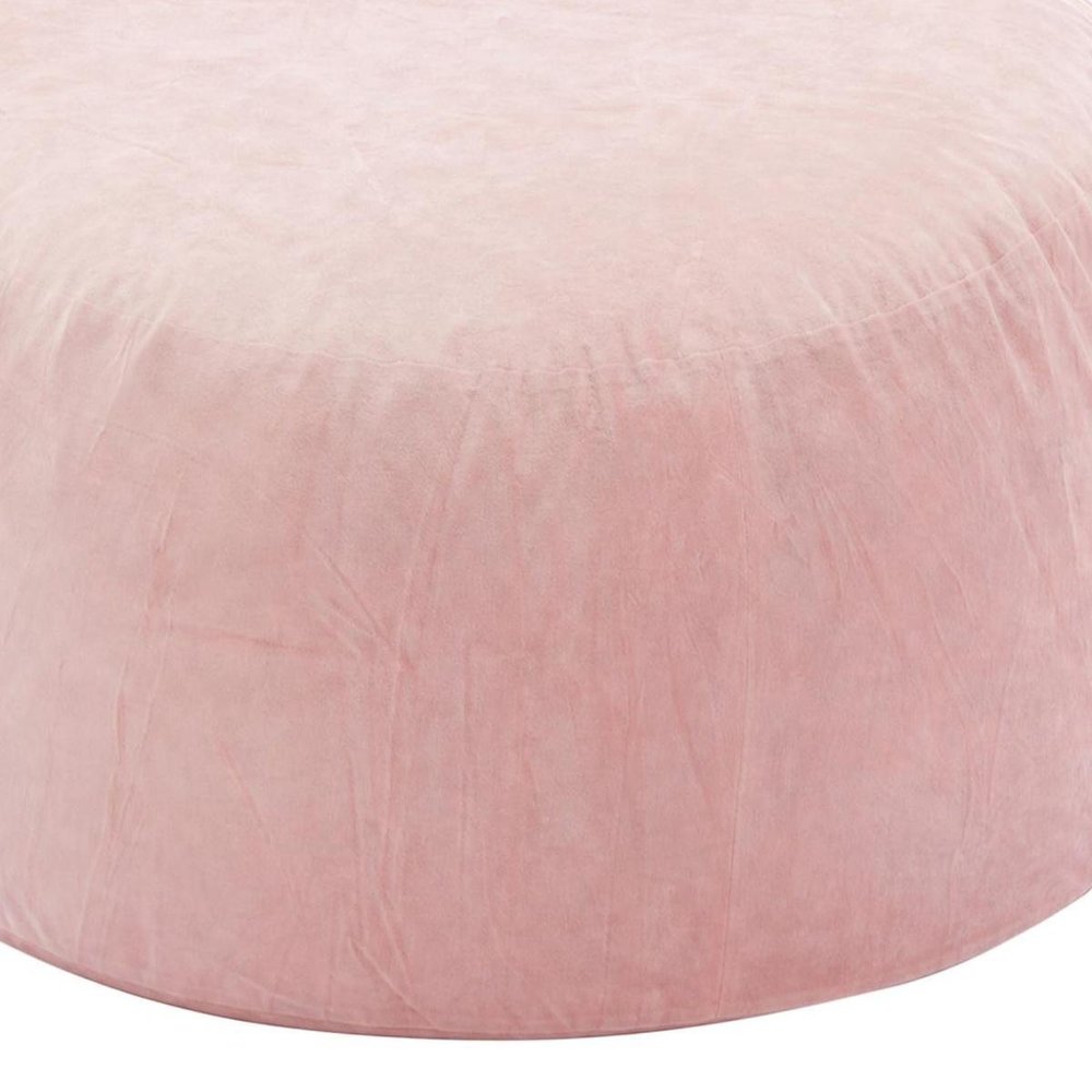 55" Pink Upholstered Bean Bag Chair HomeRoots