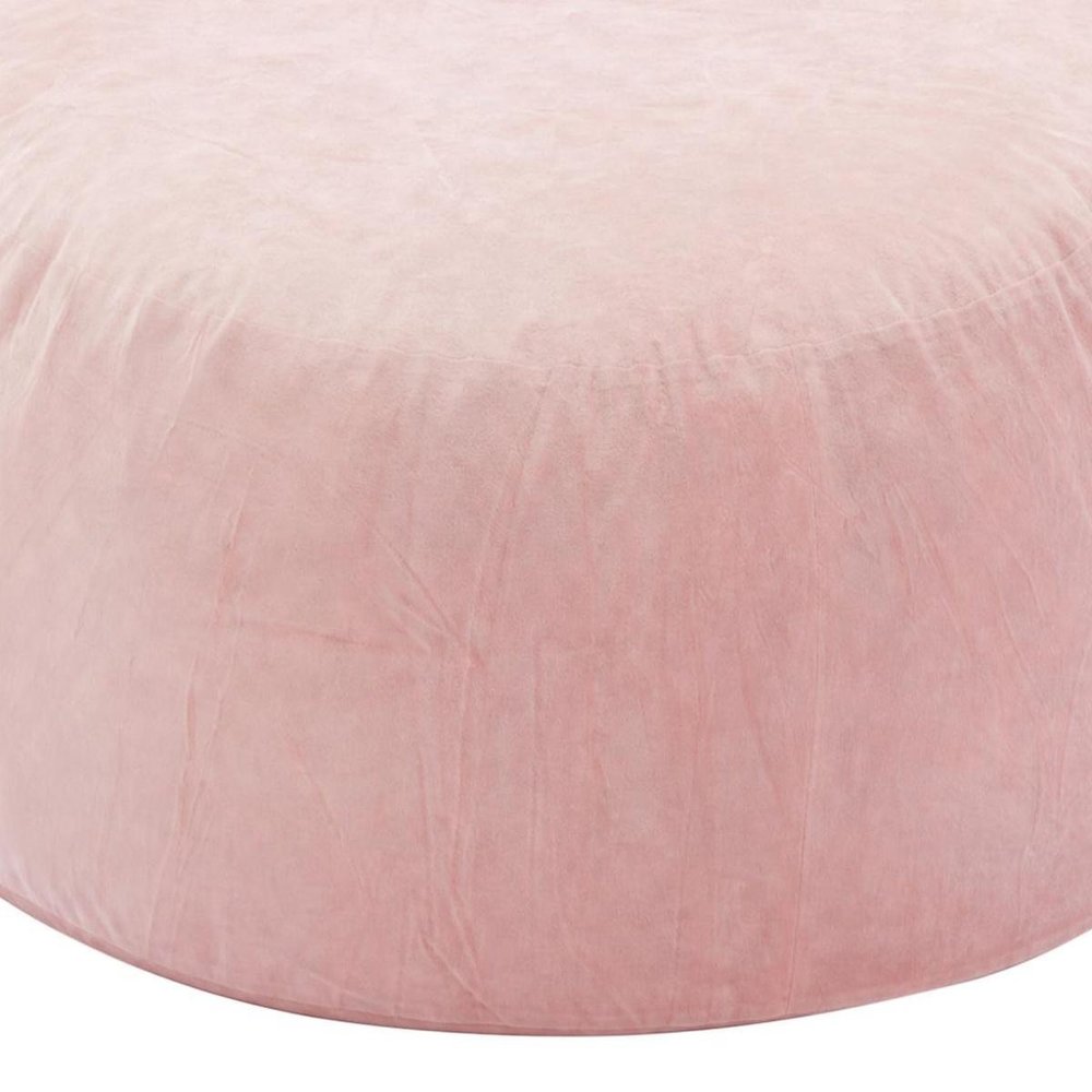 55" Pink Upholstered Bean Bag Chair