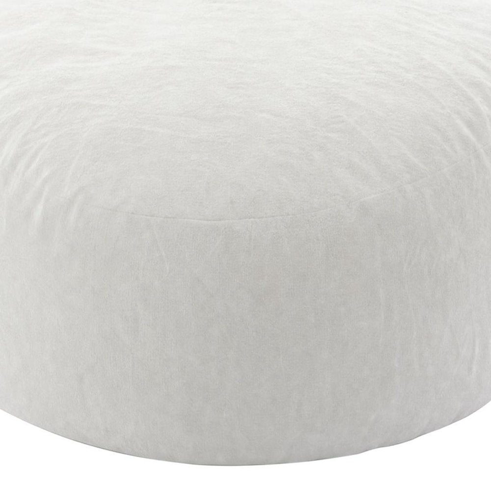 55" White Upholstered Bean Bag Chair — view 5