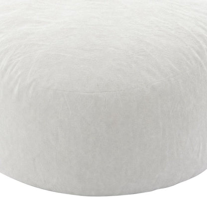55" White Upholstered Bean Bag Chair HomeRoots