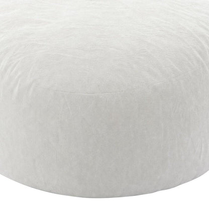 55" White Upholstered Bean Bag Chair HomeRoots