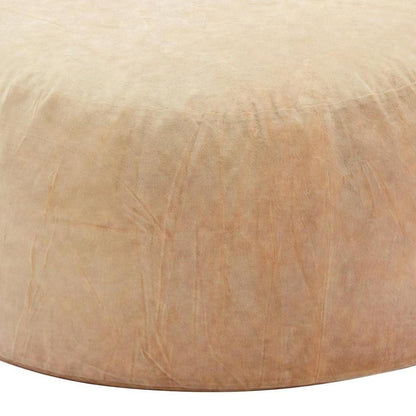 62" Camel Upholstered Bean Bag Chair