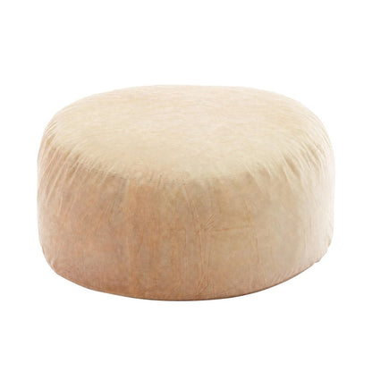 62" Camel Upholstered Bean Bag Chair HomeRoots
