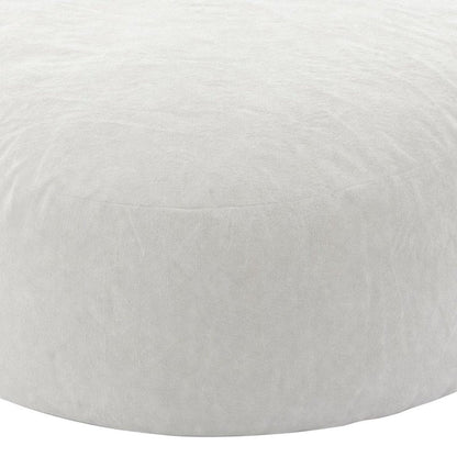 62" White Upholstered Bean Bag Chair HomeRoots
