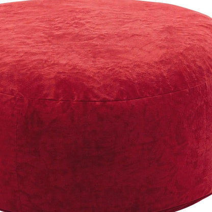 62" Red Upholstered Bean Bag Chair HomeRoots