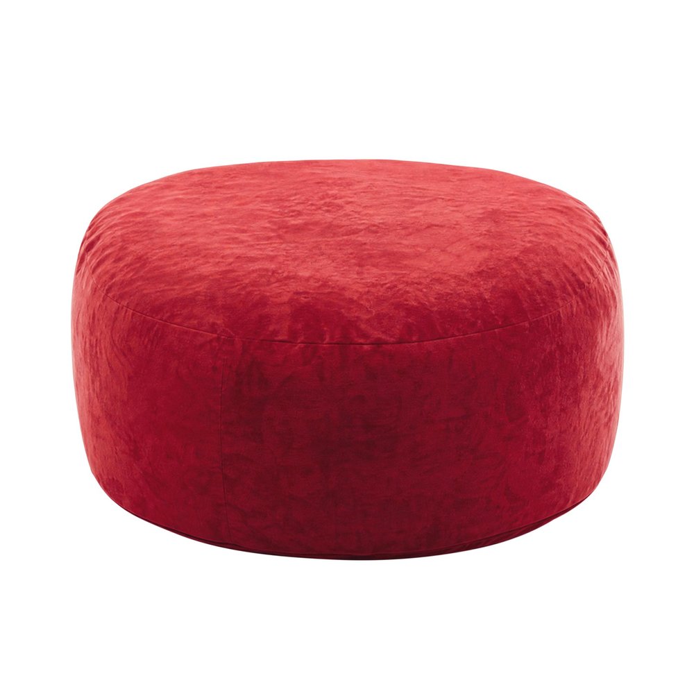 62" Red Upholstered Bean Bag Chair HomeRoots