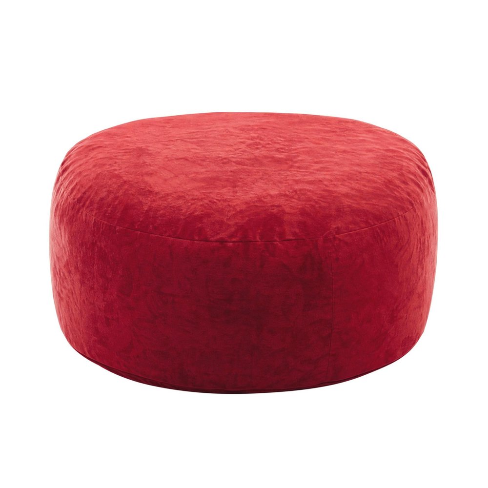 62" Red Upholstered Bean Bag Chair HomeRoots