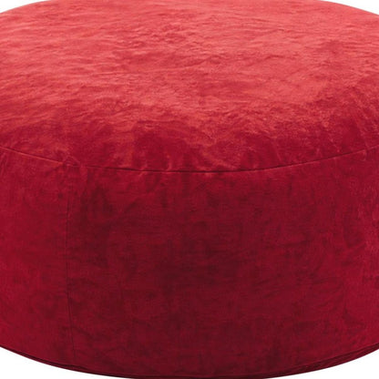 62" Red Upholstered Bean Bag Chair HomeRoots