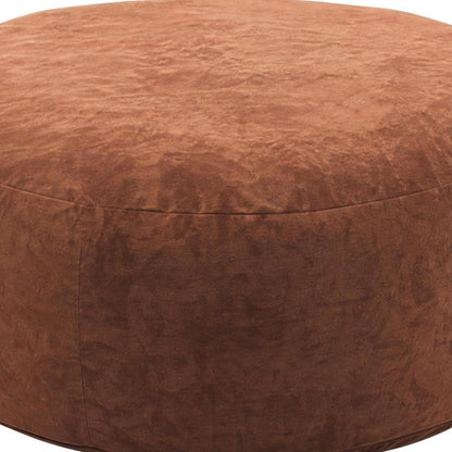 62" Brown Upholstered Bean Bag Chair HomeRoots