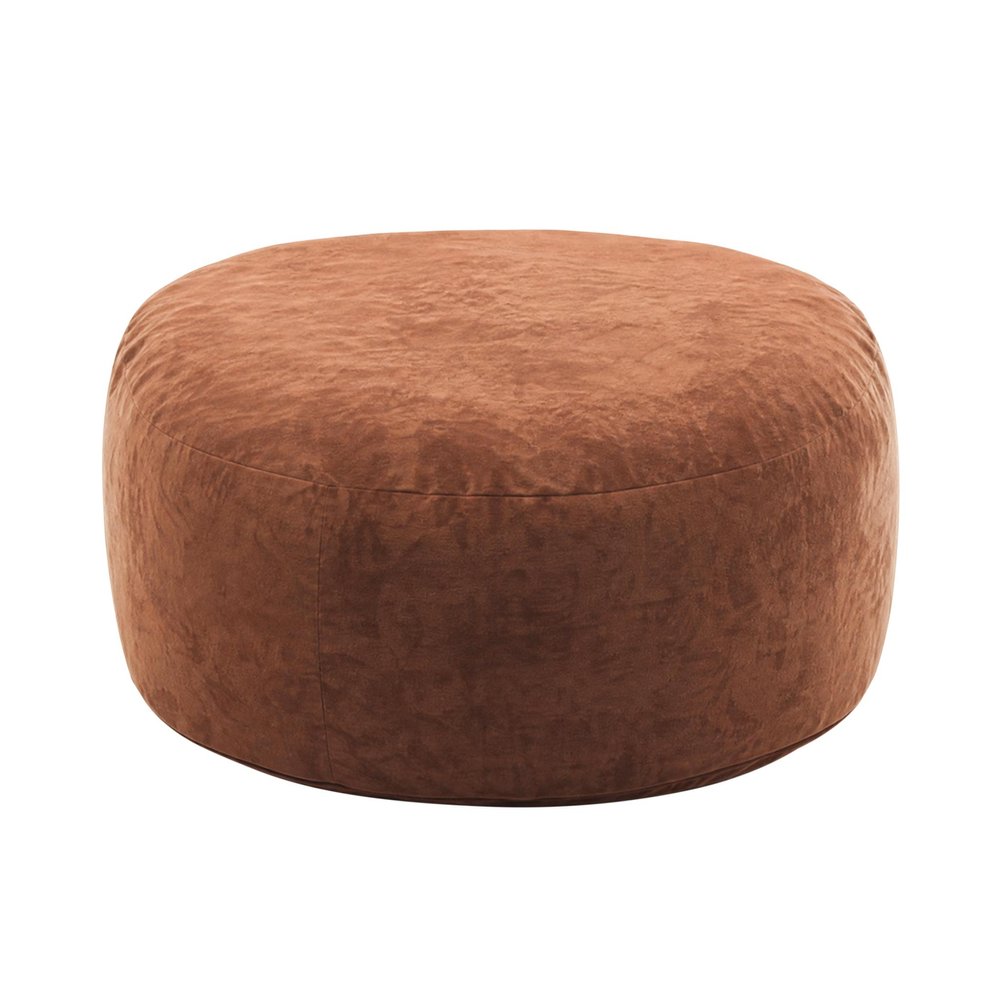 62" Brown Upholstered Bean Bag Chair HomeRoots