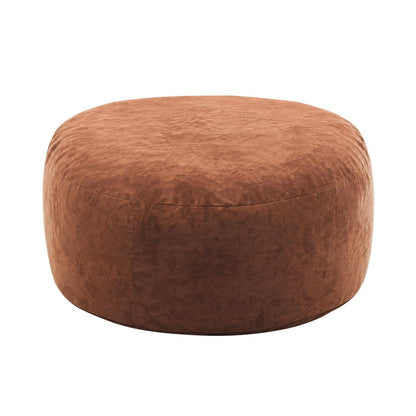 62" Brown Upholstered Bean Bag Chair HomeRoots