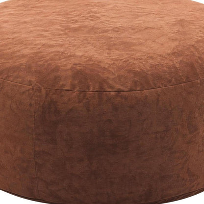 62" Brown Upholstered Bean Bag Chair HomeRoots