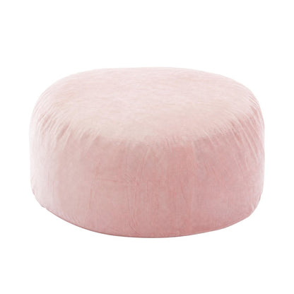 62" Pink Upholstered Bean Bag Chair