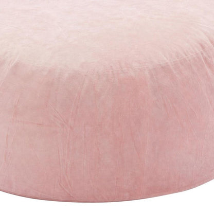62" Pink Upholstered Bean Bag Chair