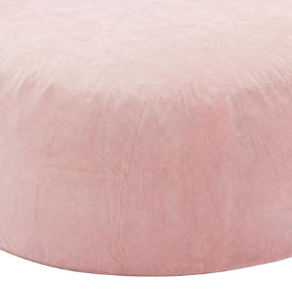62" Pink Upholstered Bean Bag Chair