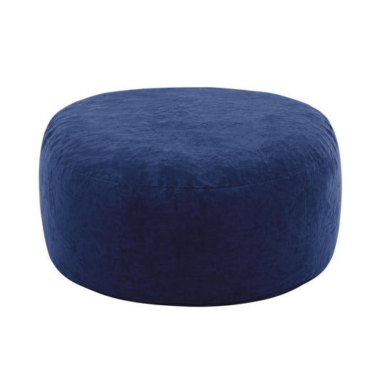 62" Blue Upholstered Bean Bag Chair