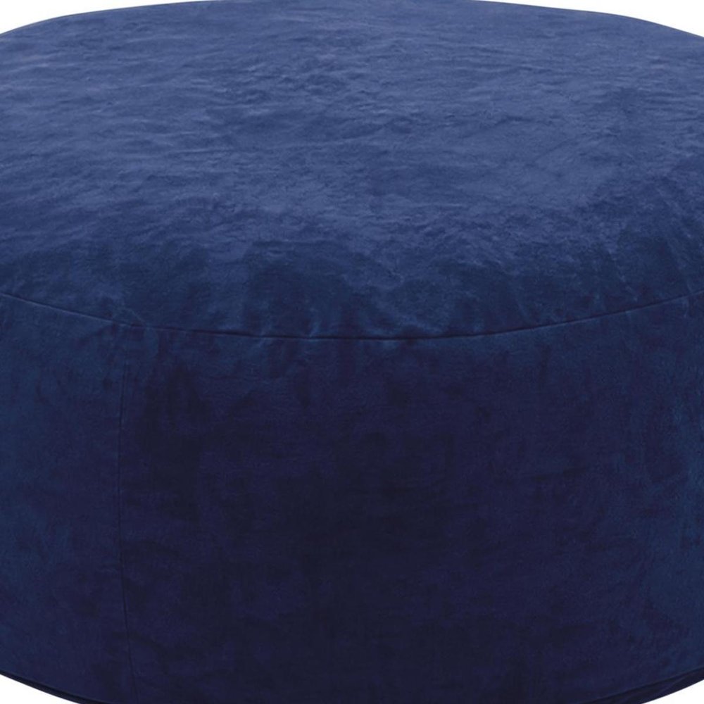 62" Blue Upholstered Bean Bag Chair