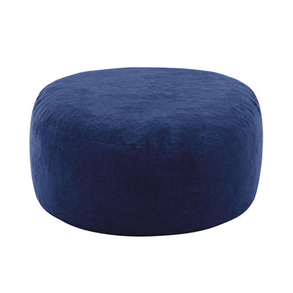 62" Blue Upholstered Bean Bag Chair HomeRoots