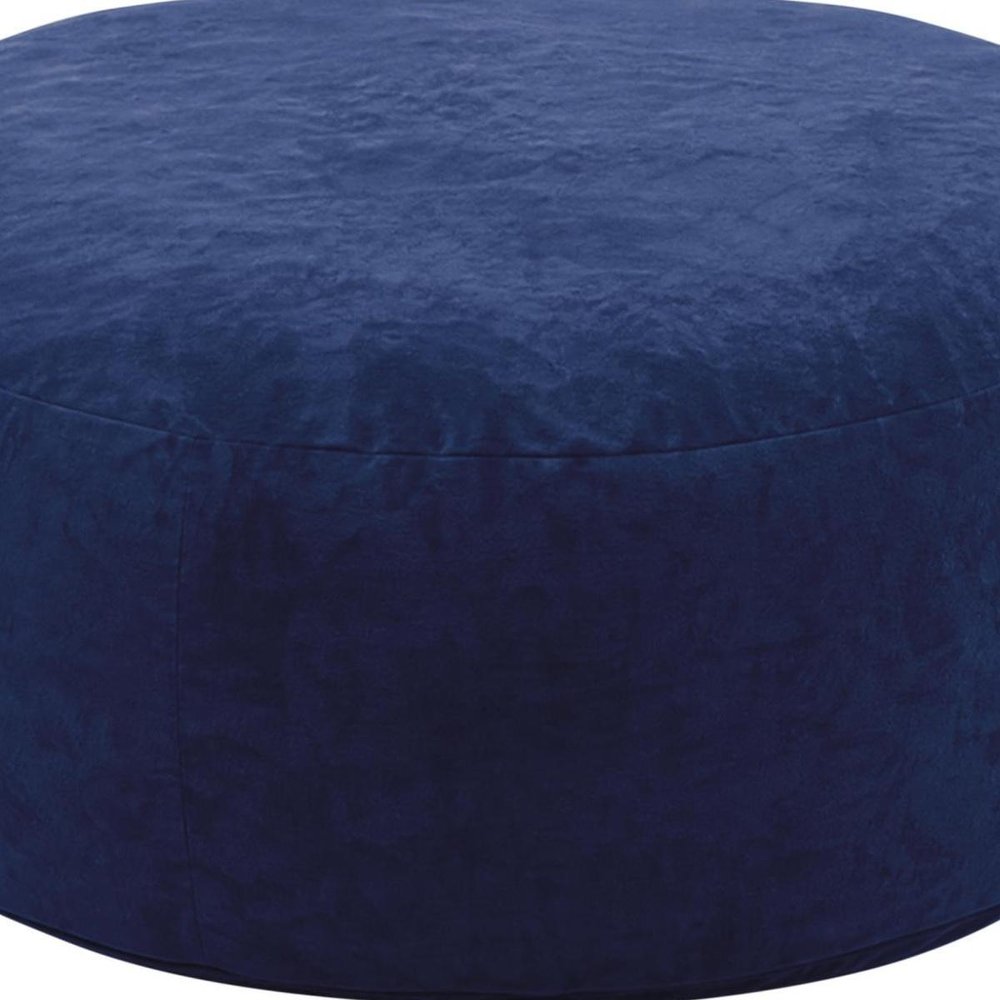62" Blue Upholstered Bean Bag Chair — view 4