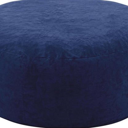 62" Blue Upholstered Bean Bag Chair
