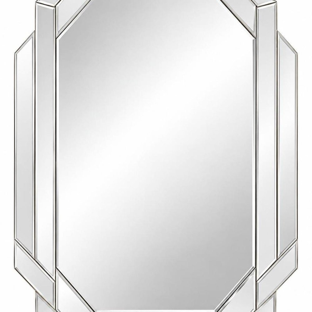 30" Octagon Beveled Geometric Frameless Accent Mirror — view 11